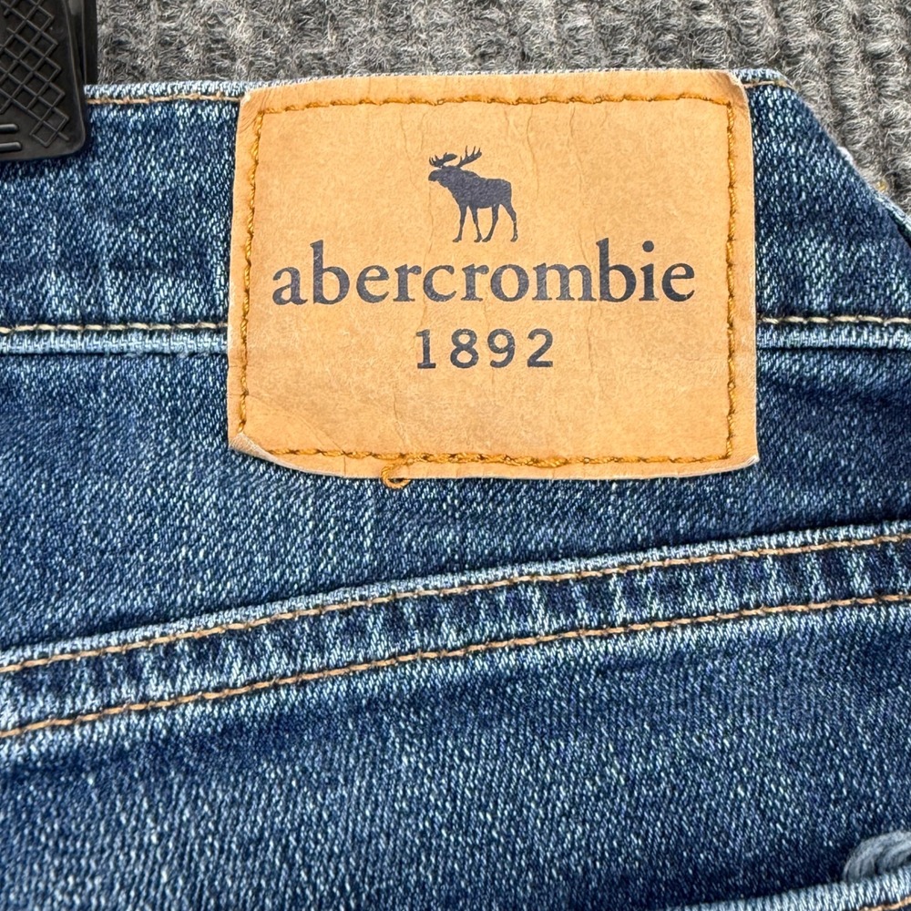 Abercrombie Kids Straight Jeans Kids 13/14 Blue Excellent Slim Fit Medium Wash - Picture 5 of 7